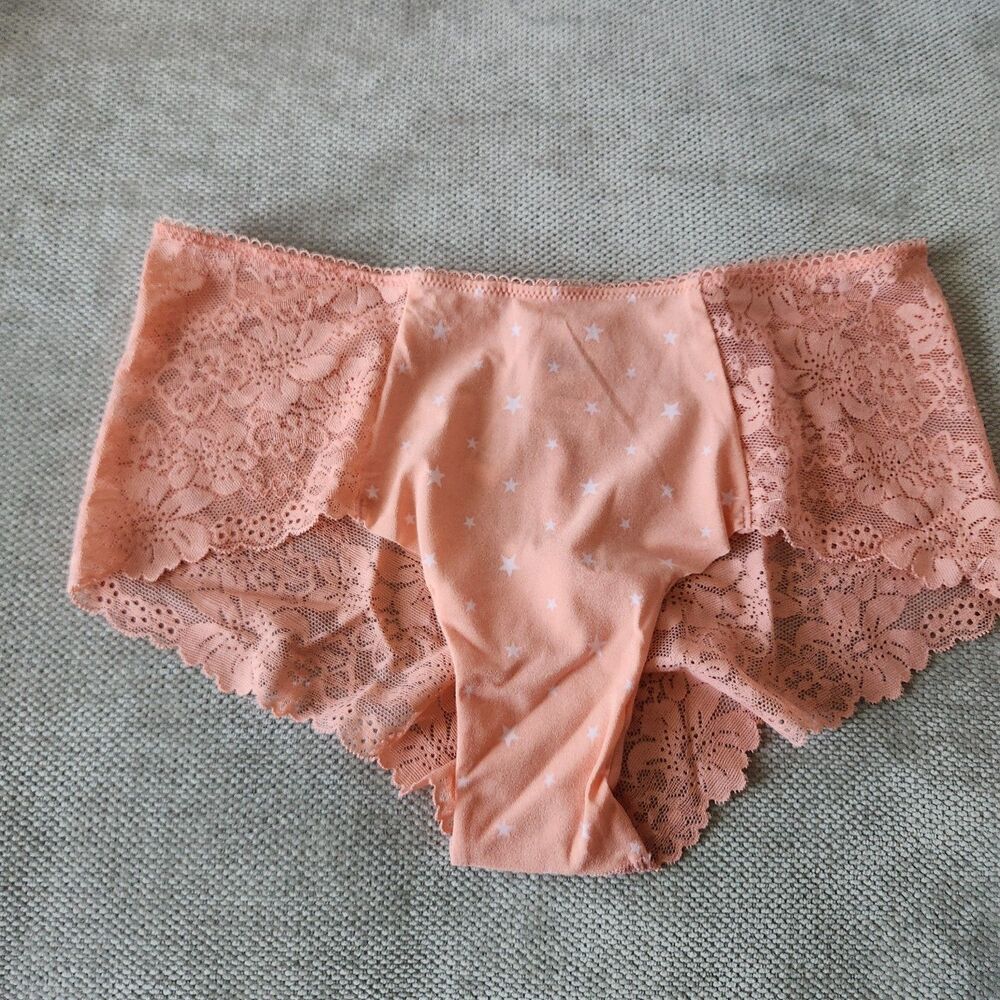 Victoria's Secret PINK Medium Orange No Show‎ Cheeky Panty NWT